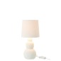 Lampe de table en céramique blanc 15x15x32 cm Lampe de table en céramique blanc 15x15x32 cm