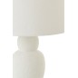 Lampe de table en céramique blanc 15x15x32 cm Lampe de table en céramique blanc 15x15x32 cm