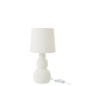 Lampe de table en céramique blanc 15x15x32 cm Lampe de table en céramique blanc 15x15x32 cm