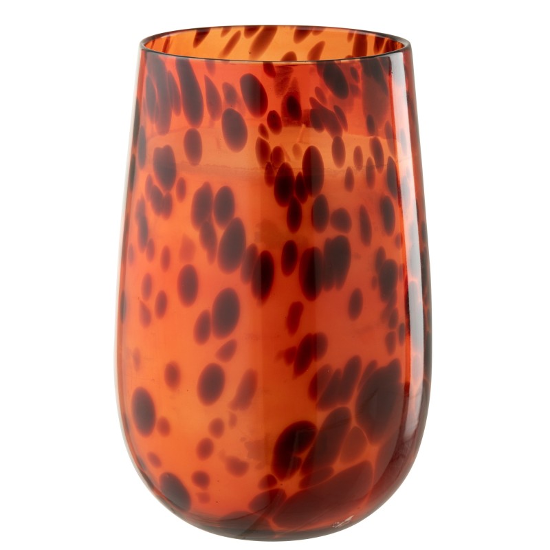 Bougie 230H dans verre orange 20x20x32.5 cm Bougie 230H dans verre orange 20x20x32.5 cm