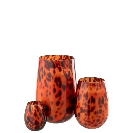 Vela 230H en vaso naranja 20x20x32,5 cm