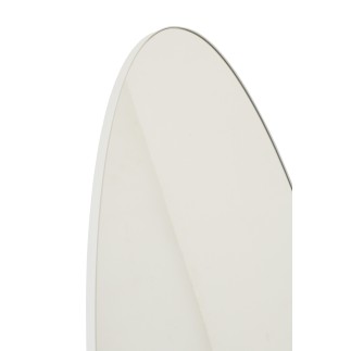 Espelho irregular com suporte em vidro branco 56x3x180 cm