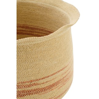Set di 2 cestini in giunco marrone chiaro 53x53x52 cm