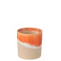 Cache-pot en céramique orange 20.5x19.5x21 cm Cache-pot en céramique orange 20.5x19.5x21 cm
