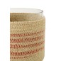 Photophore en jonc de mer beige 15x15x12 cm Photophore en jonc de mer beige 15x15x12 cm