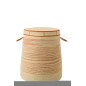 Cesta de junco marrón claro 51 x 51 x 60 cm Cesta de junco marrón claro 51 x 51 x 60 cm
