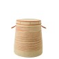 Cesto in giunco marrone chiaro 51x51x60 cm Cesto in giunco marrone chiaro 51x51x60 cm