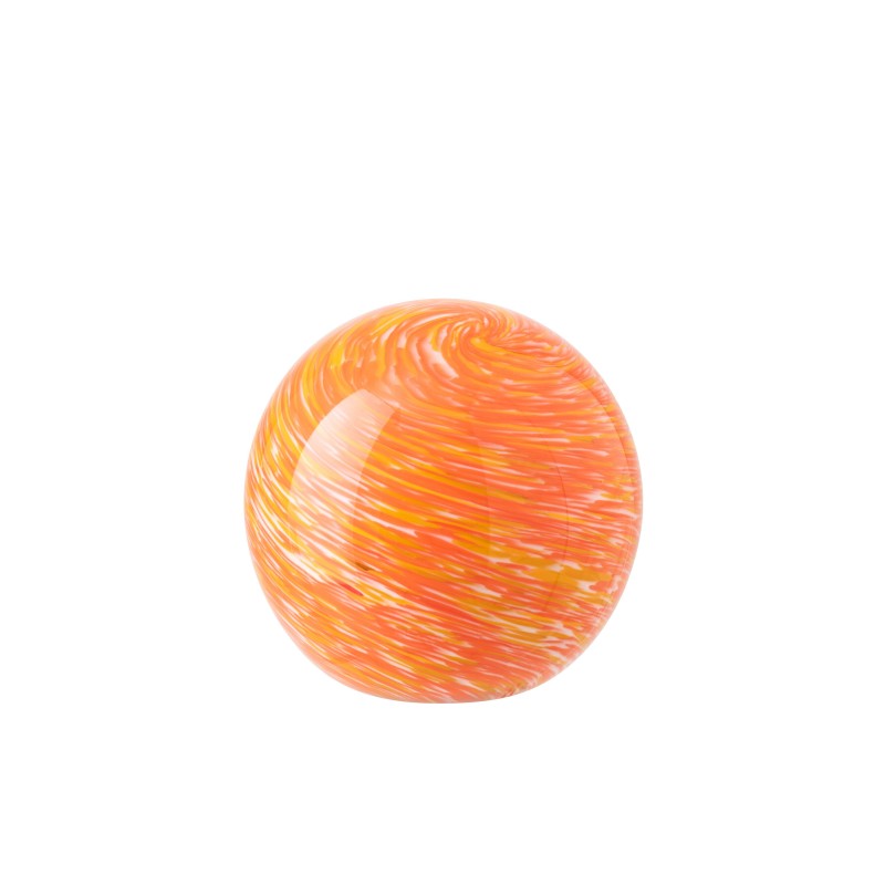 Presse-papier balle en verre orange 10x10x10 cm Presse-papier balle en verre orange 10x10x10 cm