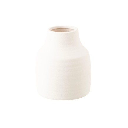Vase en céramique blanc 20x20x23 cm