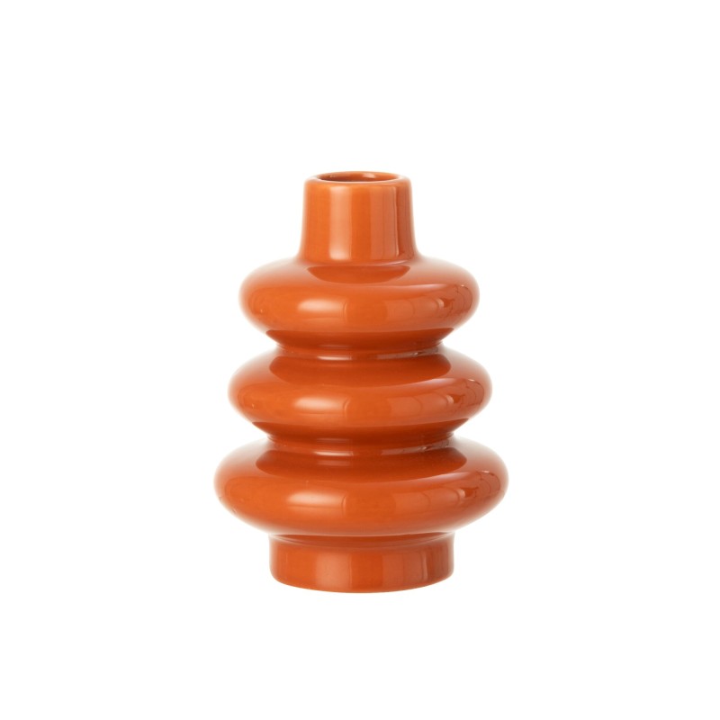 Vase en porcelaine marron 10.5x10.5x14 cm Vase en porcelaine marron 10.5x10.5x14 cm