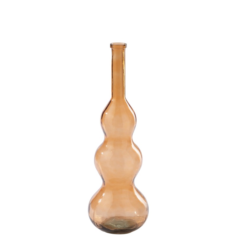 Vaso de vidro laranja 33x33x100 cm Vaso de vidro laranja 33x33x100 cm