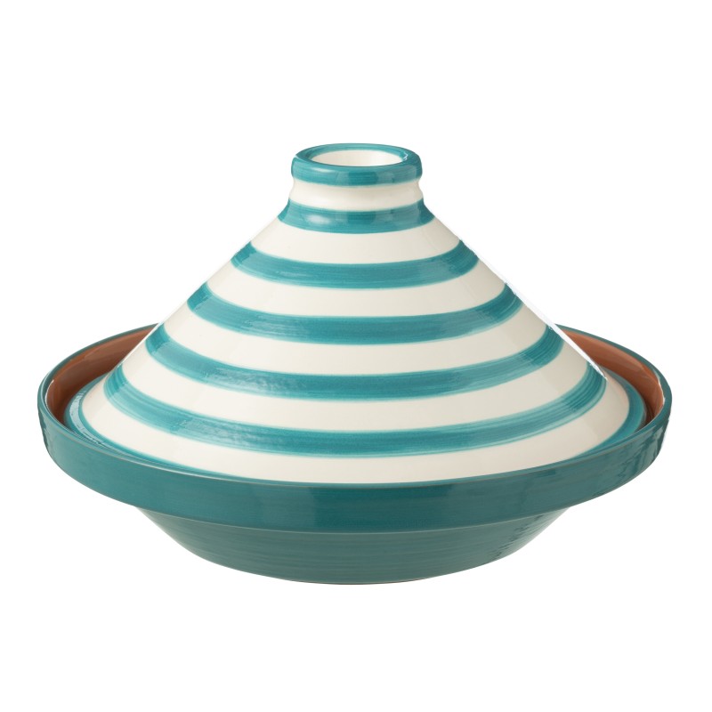 Plat à tajine en céramique bleu mer 20x20x28 cm Plat à tajine en céramique bleu mer 20x20x28 cm
