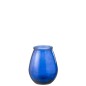 Vaso in vetro blu scuro 19x19x23 cm Vaso in vetro blu scuro 19x19x23 cm