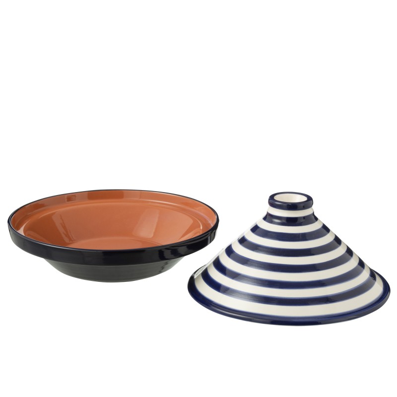 Plat à tajine en céramique bleu marine 20x20x28 cm Plat à tajine en céramique bleu marine 20x20x28 cm
