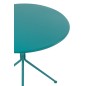 Tavolo da giardino a tre gambe in metallo blu 70x70x72 cm Tavolo da giardino a tre gambe in metallo blu 70x70x72 cm