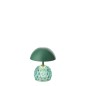 Lampada da tavolo a LED in vetro e metallo verde scuro 13,5x13,5x15,7 cm Lampada da tavolo a LED in vetro e metallo verde scuro 13,5x13,5x15,7 cm
