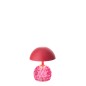 Lampe de table à led en verre et métal rose 13.5x13.5x15.7 cm