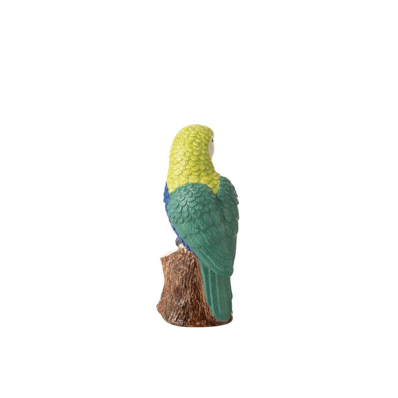 Figurita de loro de cerámica verde 21 x 10 x 12,5 cm Figurita de loro de cerámica verde 21 x 10 x 12,5 cm