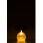 Lampada da tavolo a LED in vetro e metallo giallo 13,5x13,5x15,7 cm Lampada da tavolo a LED in vetro e metallo giallo 13,5x13,5x15,7 cm