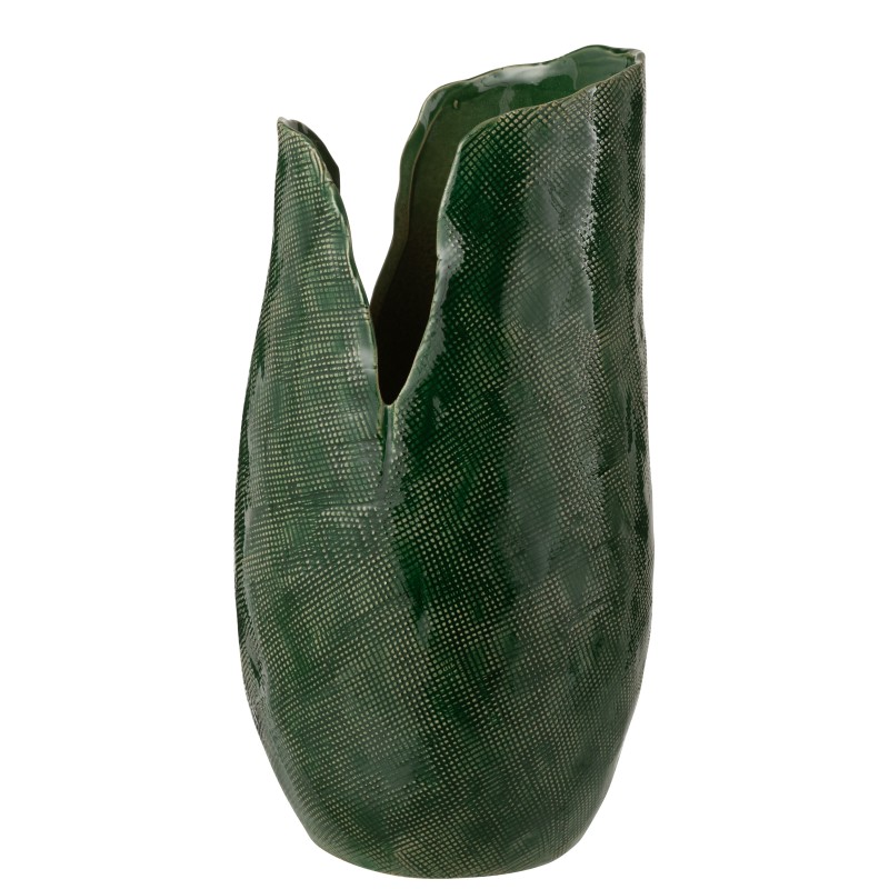 Vaso in ceramica verde 24x24x46 cm Vaso in ceramica verde 24x24x46 cm