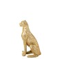 Estatua de leopardo en poliresina dorada 39 x 25 x 60,5 cm Estatua de leopardo en poliresina dorada 39 x 25 x 60,5 cm
