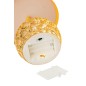 Lampe de table à led en verre et métal jaune 13.5x13.5x15.7 cm Lampe de table à led en verre et métal jaune 13.5x13.5x15.7 cm