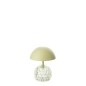 Lampada da tavolo a LED in vetro e metallo verde 13,5x13,5x15,7 cm