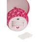 Candeeiro de mesa LED em vidro e metal rosa 13,5 x 13,5 x 15,7 cm