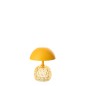 Lampe de table à led en verre et métal jaune 13.5x13.5x15.7 cm Lampe de table à led en verre et métal jaune 13.5x13.5x15.7 cm
