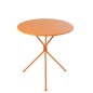 Mesa de jardín trípode de metal naranja 70 x 70 x 72 cm Mesa de jardín trípode de metal naranja 70 x 70 x 72 cm