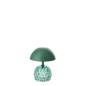 Lampada da tavolo a LED in vetro e metallo verde scuro 13,5x13,5x15,7 cm Lampada da tavolo a LED in vetro e metallo verde scuro 13,5x13,5x15,7 cm