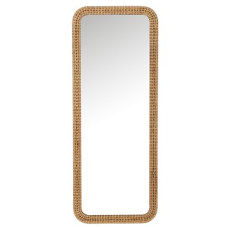 Miroir encadrement bois beige 48x3x122.5 cm