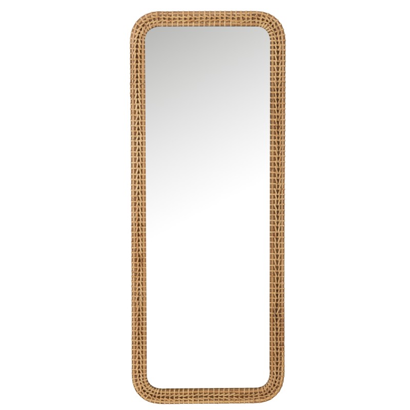 Miroir encadrement bois beige 48x3x122.5 cm Miroir encadrement bois beige 48x3x122.5 cm