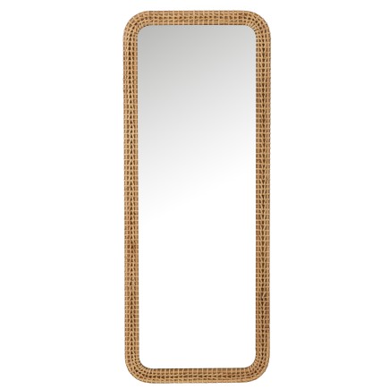 Miroir encadrement bois beige 48x3x122.5 cm