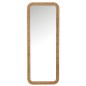 Specchio con cornice in legno beige 48x3x122,5 cm Specchio con cornice in legno beige 48x3x122,5 cm