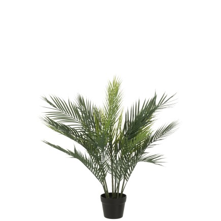 Palmier artificiel dans pot en plastique vert 65x60x93 cm
