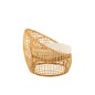 Silla con cojín de ratán natural beige 79 x 84 x 67 cm Silla con cojín de ratán natural beige 79 x 84 x 67 cm