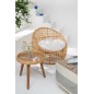 Cadeira com almofada em rattan natural bege 79x84x67 cm Cadeira com almofada em rattan natural bege 79x84x67 cm