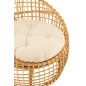 Cadeira com almofada em rattan natural bege 79x84x67 cm Cadeira com almofada em rattan natural bege 79x84x67 cm