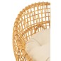 Silla con cojín de ratán natural beige 79 x 84 x 67 cm Silla con cojín de ratán natural beige 79 x 84 x 67 cm
