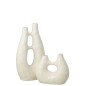 Vaso de cerâmica branco sujo 22x11x41 cm Vaso de cerâmica branco sujo 22x11x41 cm