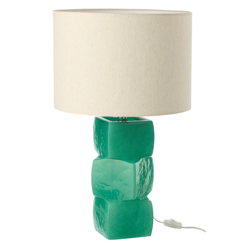 Lampe de table en verre vert 32x32x62 cm Lampe de table en verre vert 32x32x62 cm