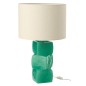 Lampe de table en verre vert 32x32x62 cm Lampe de table en verre vert 32x32x62 cm