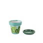 Cache-pot avec soucoupe en céramique multicouleur 21x21x19 cm Cache-pot avec soucoupe en céramique multicouleur 21x21x19 cm