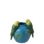 Vase perroquet en céramique vert 21x19x24 cm