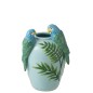 Vaso papagaio em cerâmica verde 20,5 x 19 x 31,5 cm Vaso papagaio em cerâmica verde 20,5 x 19 x 31,5 cm