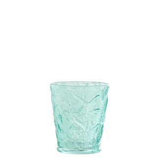 Verre à eau en verre bleu 8.7x8.7x10.3 cm