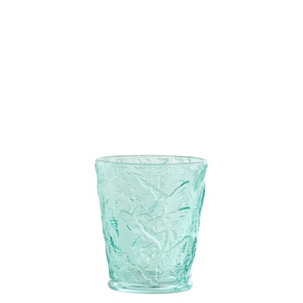 Verre à eau en verre bleu 8.7x8.7x10.3 cm