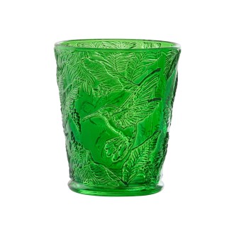 Verre à eau en verre vert 8.7x8.7x10.3 cm