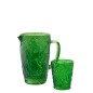 Jarra de agua de cristal verde 19 x 12,5 x 19,5 cm Jarra de agua de cristal verde 19 x 12,5 x 19,5 cm